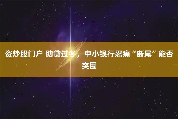 资炒股门户 助贷过冬，中小银行忍痛“断尾”能否突围